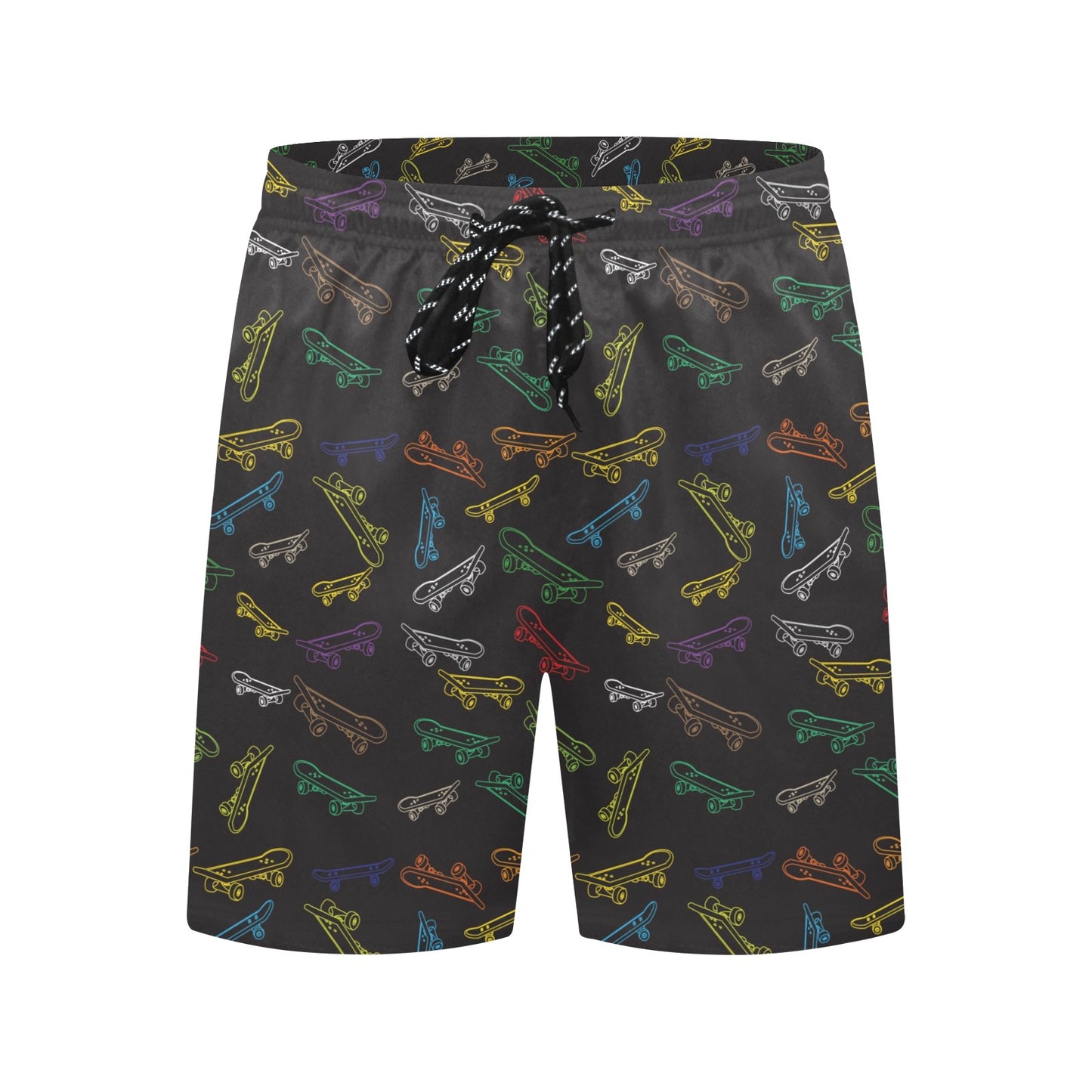 Skateboard Print Design LKS301 Men's Swim Trunks Beach Shorts