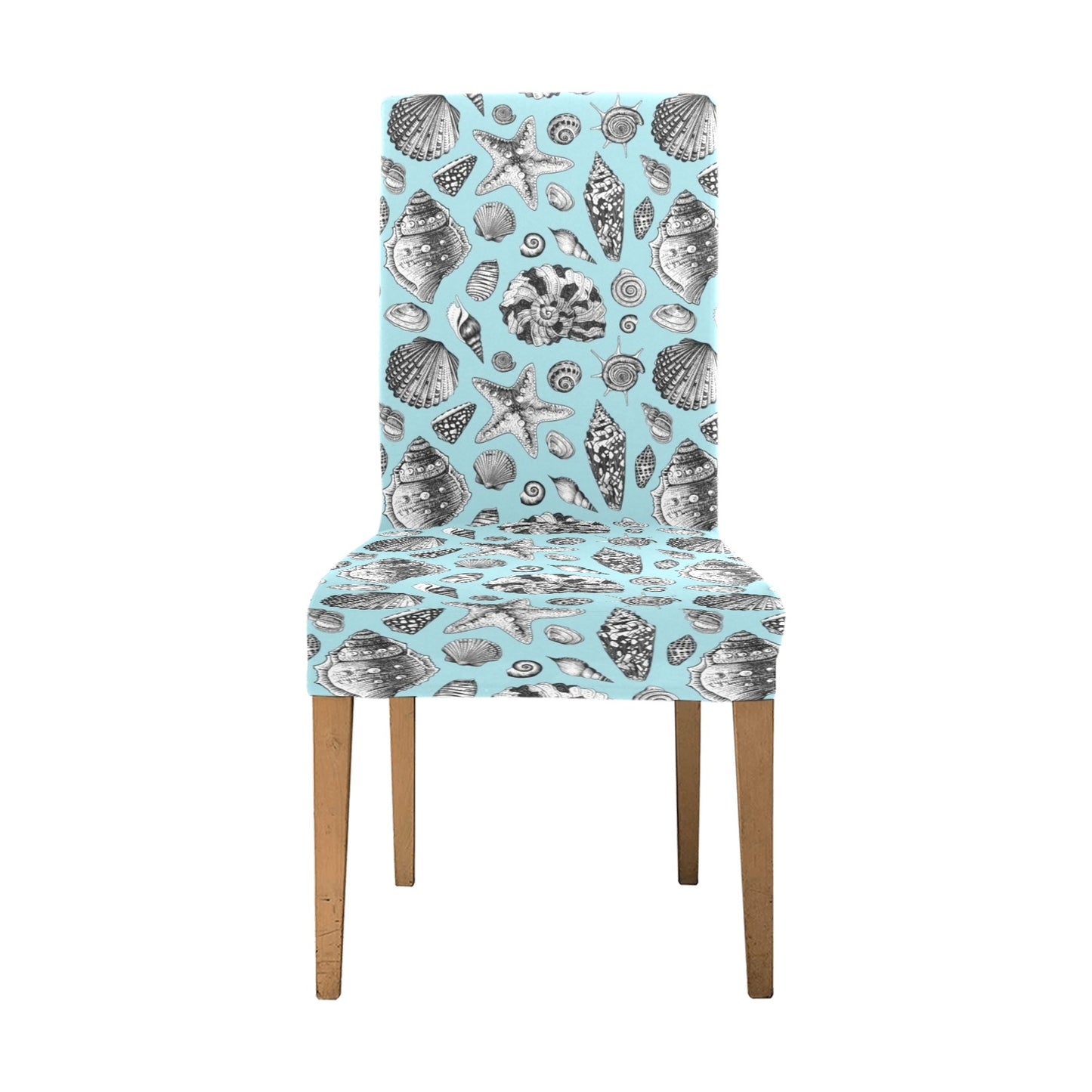 Seashell Beach Print Design LKS302 Dining Chair Slipcover
