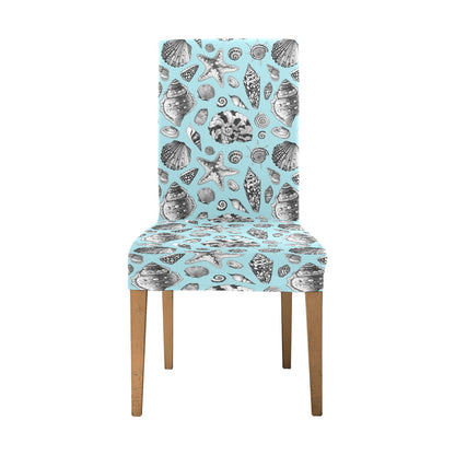 Seashell Beach Print Design LKS302 Dining Chair Slipcover