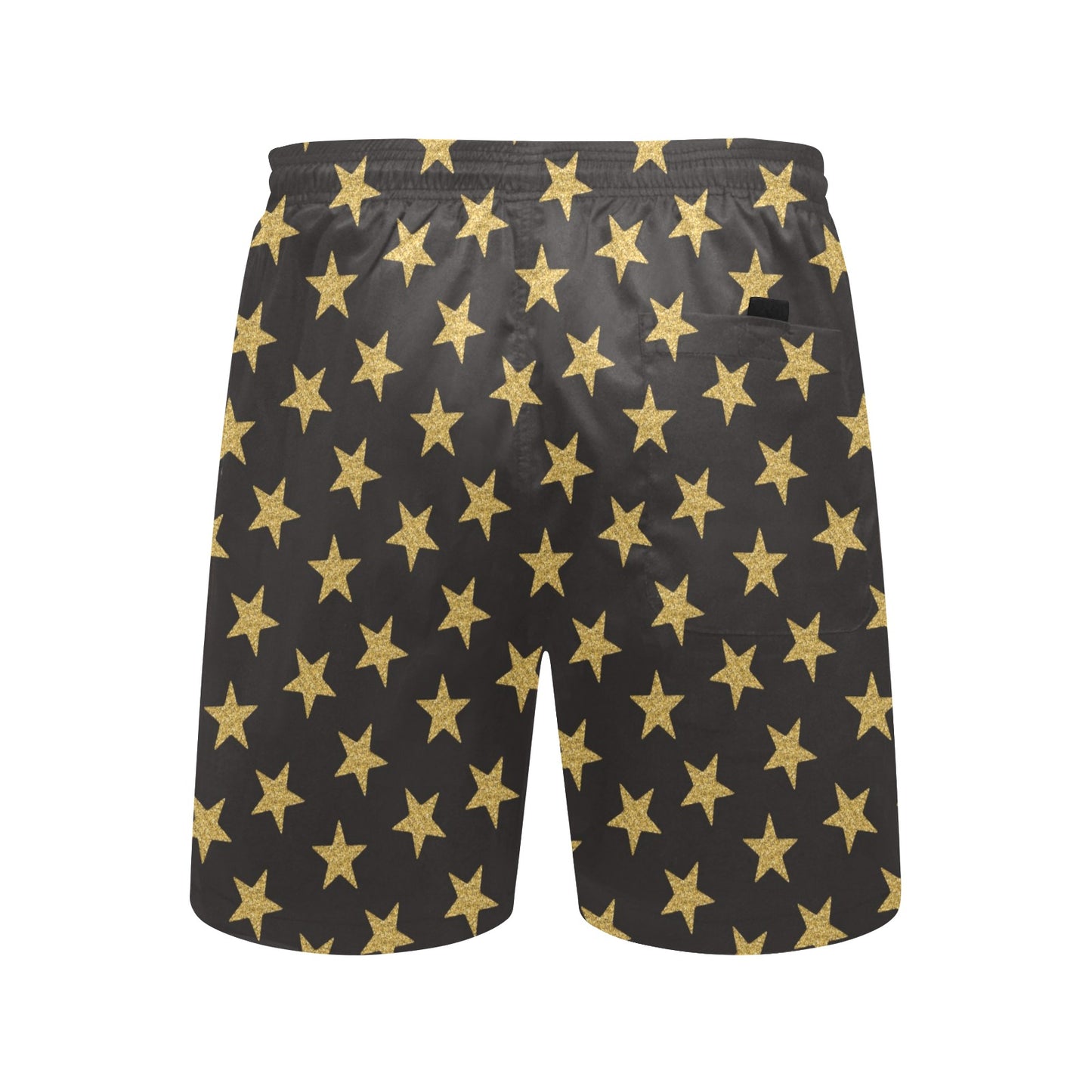 Star Gold Print Design LKS302 Men's Swim Trunks Beach Shorts
