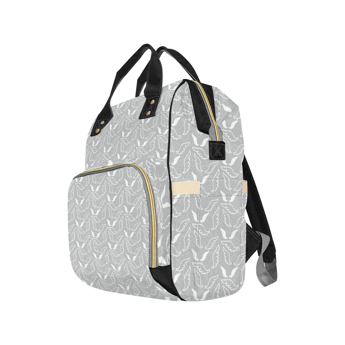 Angel Wings Pattern Print Design 01 Diaper Bag Backpack