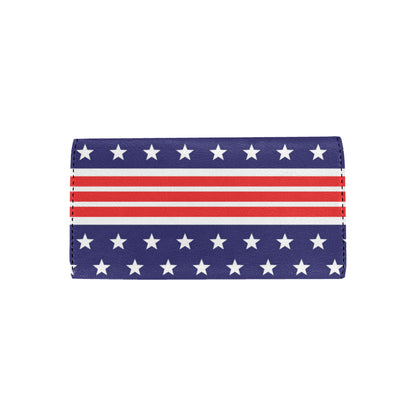 Patriotic Pattern Print Design A04 Women's Trifold Wallet