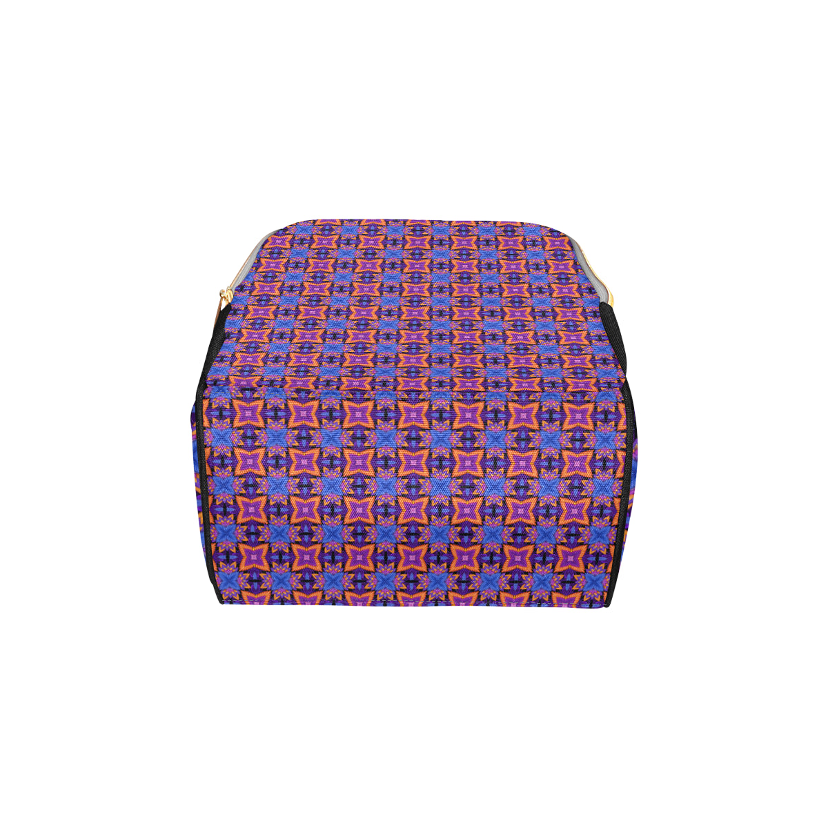kaleidoscope Purple Orange Print Design Diaper Bag Backpack