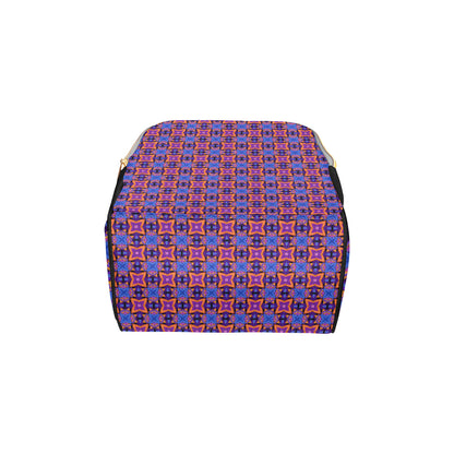 kaleidoscope Purple Orange Print Design Diaper Bag Backpack