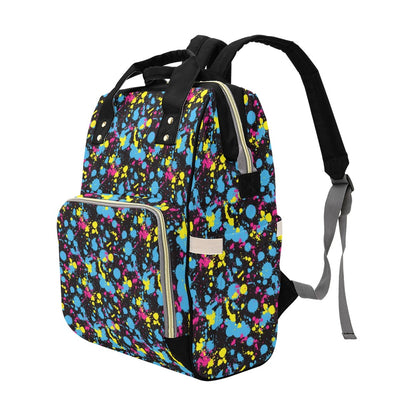 Splatter Colorful Print Design LKS301 Diaper Bag Backpack
