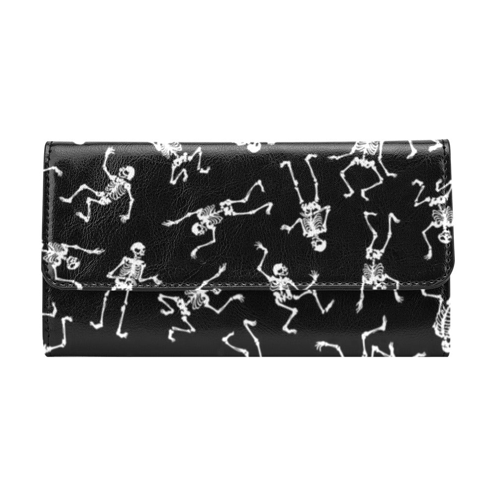 Skeleton Print Design LKS305 Women's Trifold Wallet
