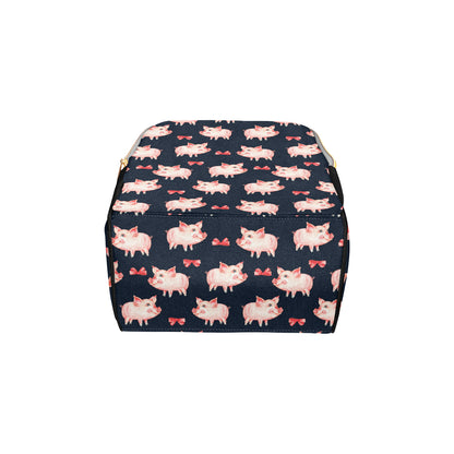 Pig Cute Pattern Print Design 02 Diaper Bag Backpack