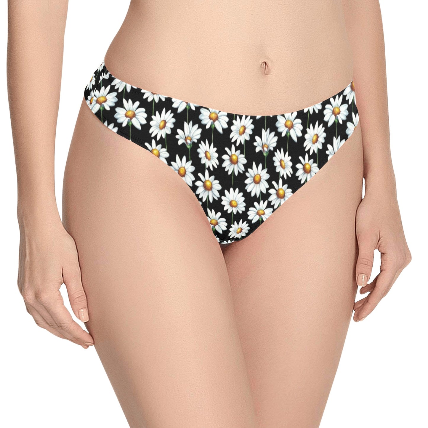 Daisy Print Pattern Women's Thongs