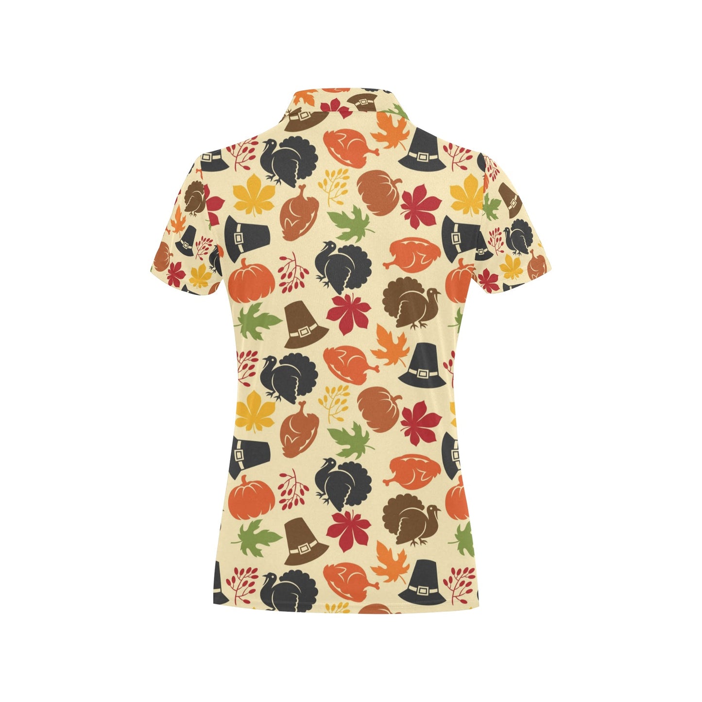 Thanksgiving Print Design LKS303 Women's Polo Shirt