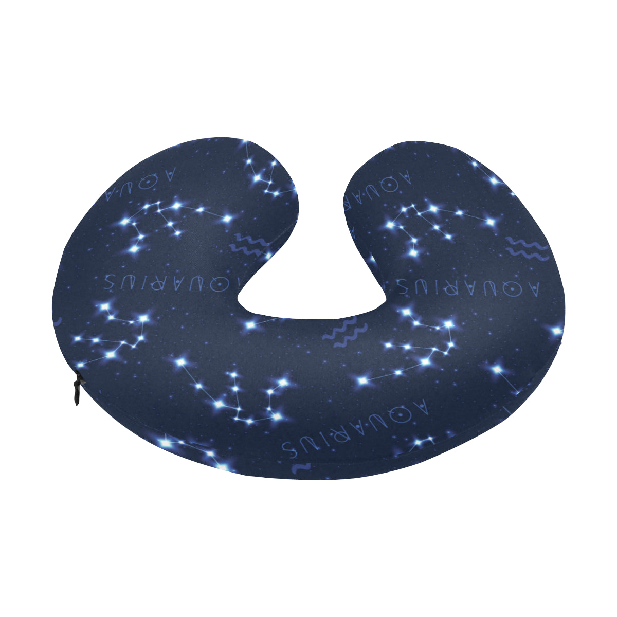 Aquarius Zodiac Pattern Print Design 02 U-Shaped Travel Neck Pillow
