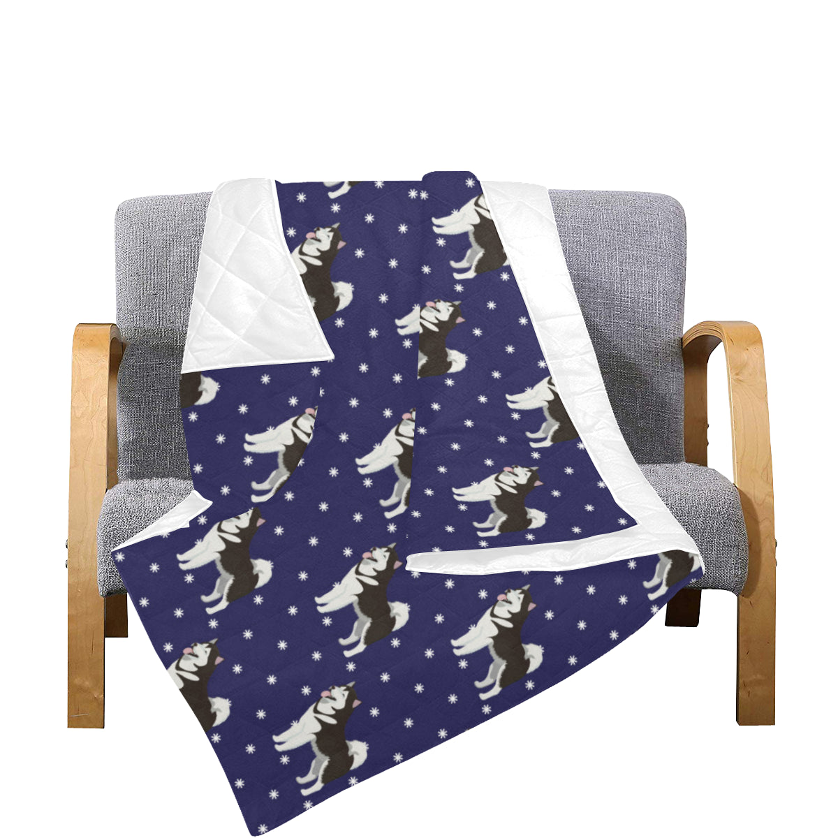 Alaskan Malamute Pattern Print Design 04 Premium Quilt