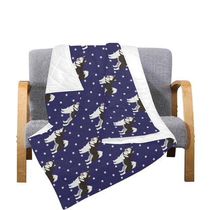 Alaskan Malamute Pattern Print Design 04 Premium Quilt