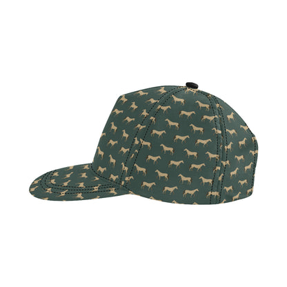 Horse Classic Themed Pattern Print Snapback Cap