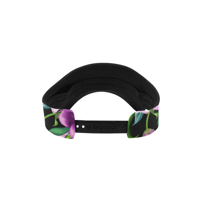 Bright Purple Floral Pattern Unisex Sun Visor
