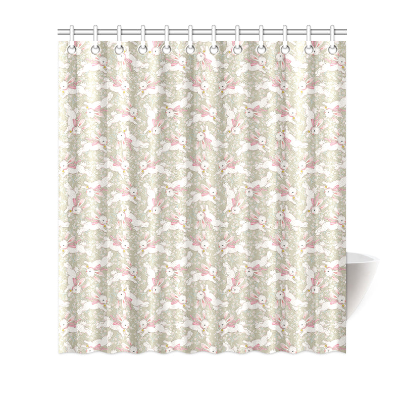 Bunny Pattern Print Design 06 Shower Curtain