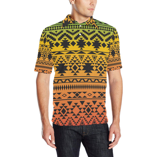 Rastafarian Pattern Print Design A04 Men Polo Shirt