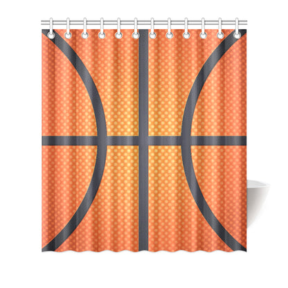 Basketball Texture Print Pattern Shower Curtain