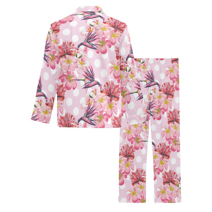 Bird Of Paradise Pattern Print Design BOP011 Men's Long Pajama Set