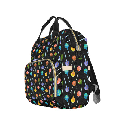 Lollipop Pattern Print Design LL04 Diaper Bag Backpack