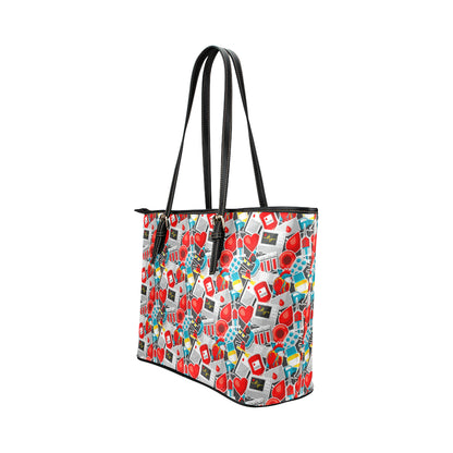 Phlebotomist Medical Themed Leather Tote Bag