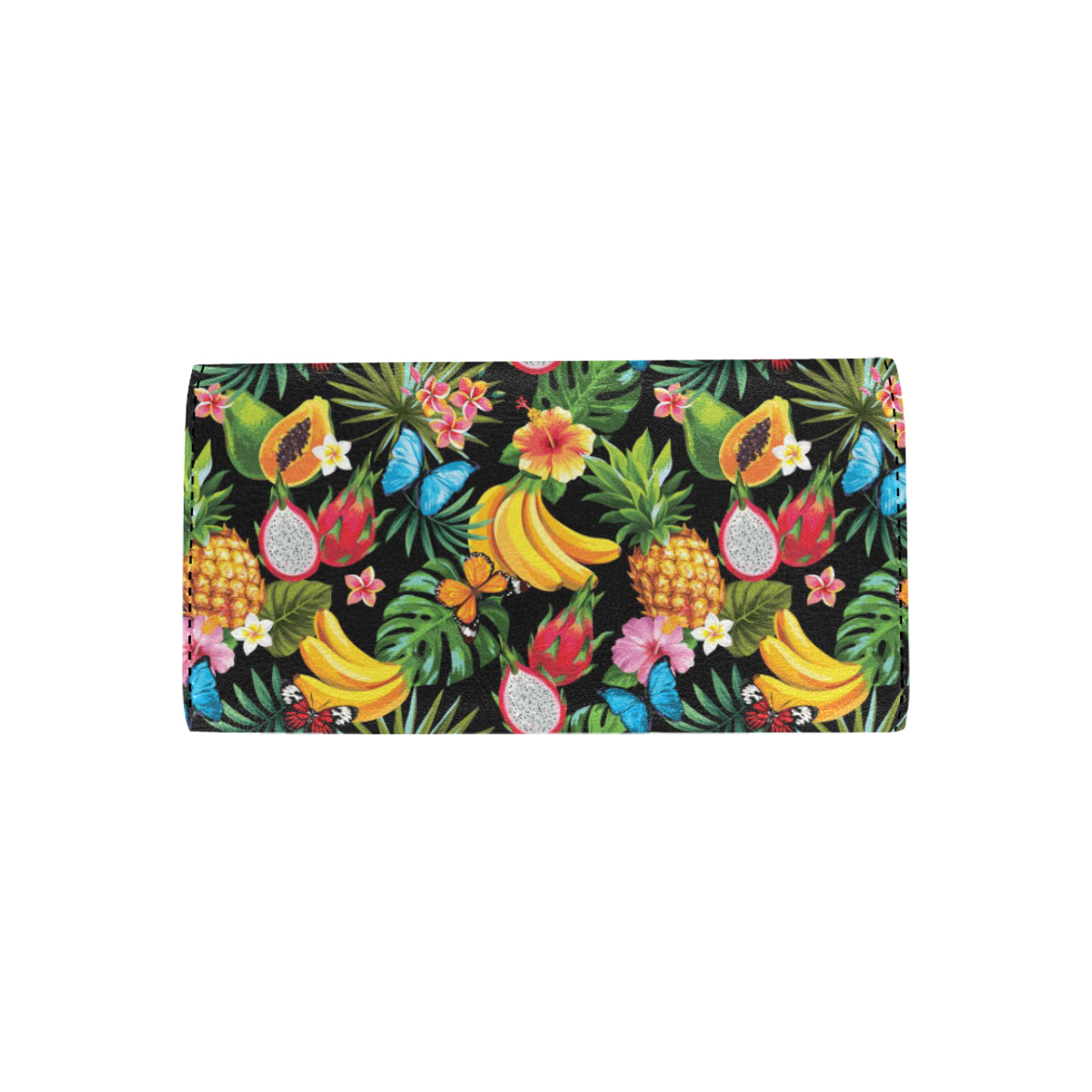 Tropical Fruits Pattern Print Design TF04 Women's Trifold Wallet
