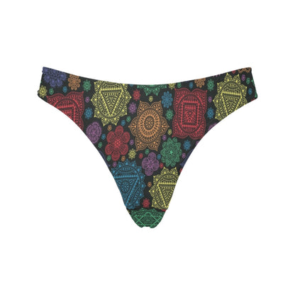 Chakra Mandala Print Pattern Women's Thongs