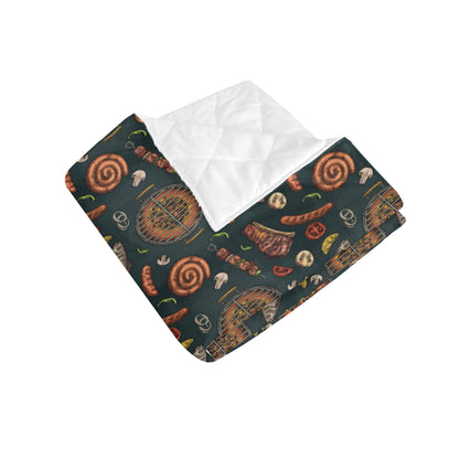 Barbecue Pattern Print Design 02 Premium Quilt