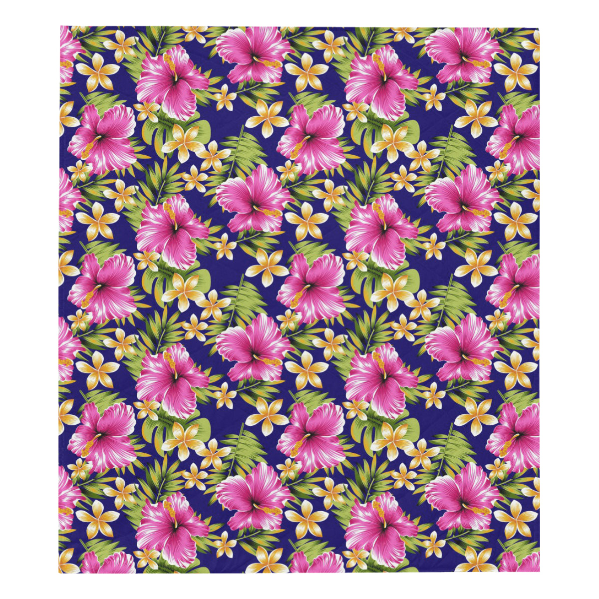 Pink Hibiscus Pattern Print Design HB027 Premium Quilt