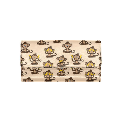 Monkey Pattern Print Design 03 Women's Trifold Wallet