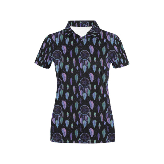 Dream Catcher Tribal Design Women's Polo Shirt