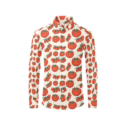 Tomato Print Design LKS302 Men's Long Sleeve Dress Shirt
