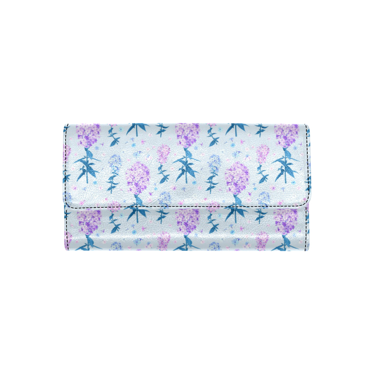 Lilac Pattern Print Design LI05 Women's Trifold Wallet