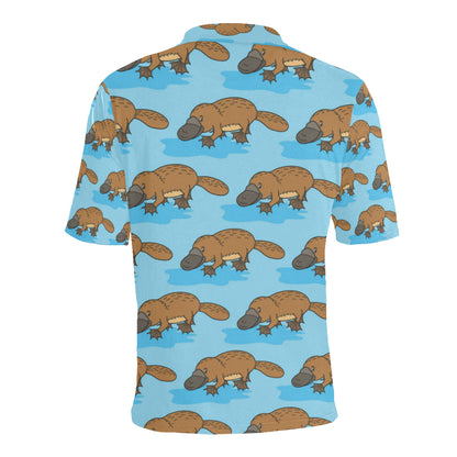 Platypus Pattern Print Design A02 Men Polo Shirt