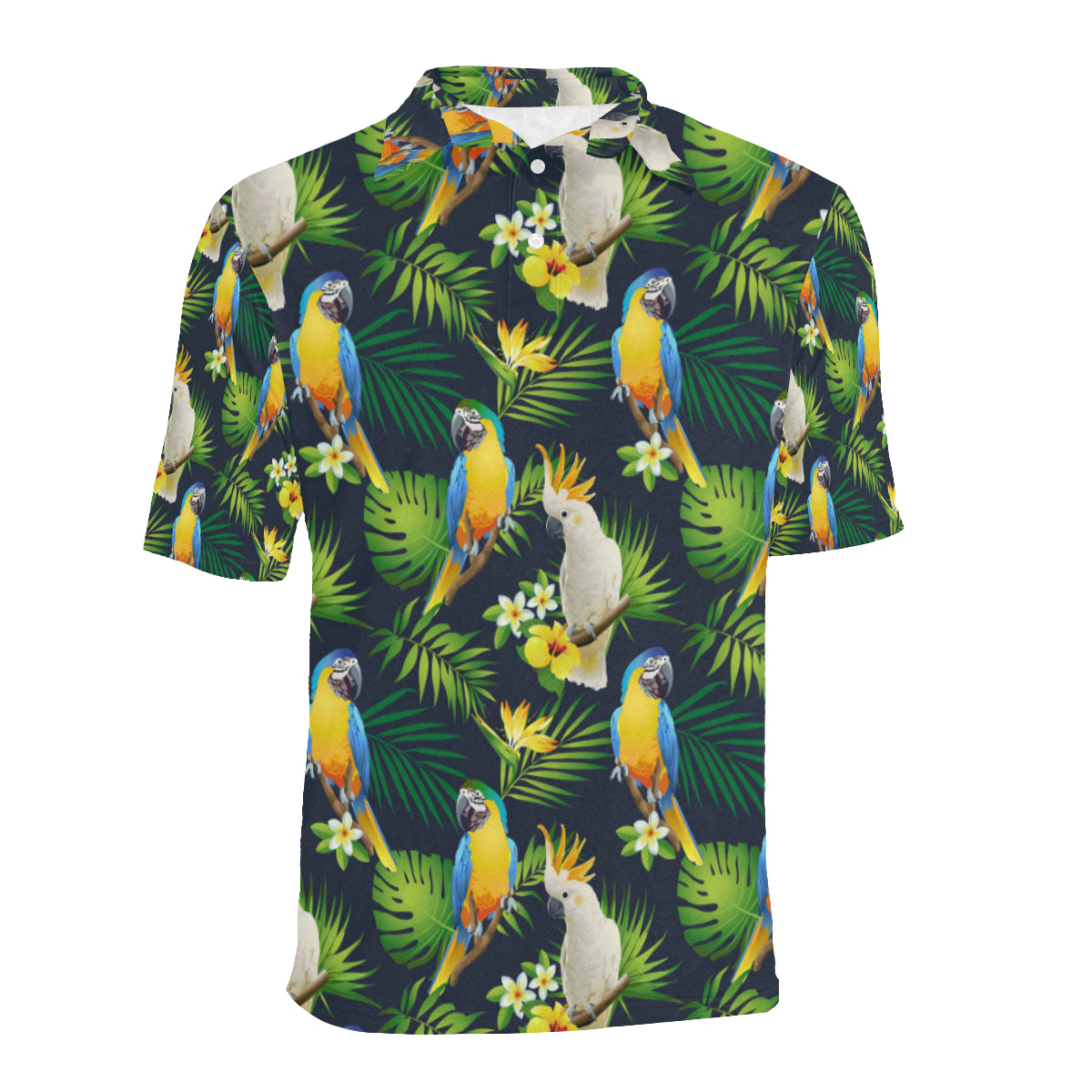 Parrot Pattern Print Design A03 Men Polo Shirt