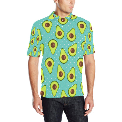 Avocado Pattern Print Design AC012 Men Polo Shirt