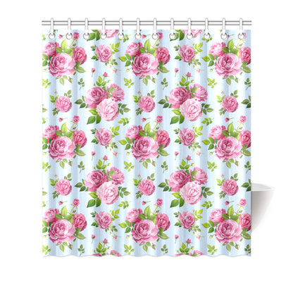 Rose Pink Pattern Print Design RO08 Shower Curtain
