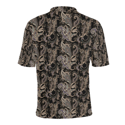 Paisley Mandala Design Print Men Polo Shirt