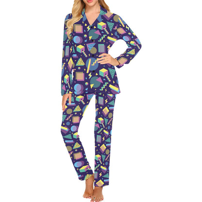 Geometric Print Design LKS401 Women's Long Pajama Set