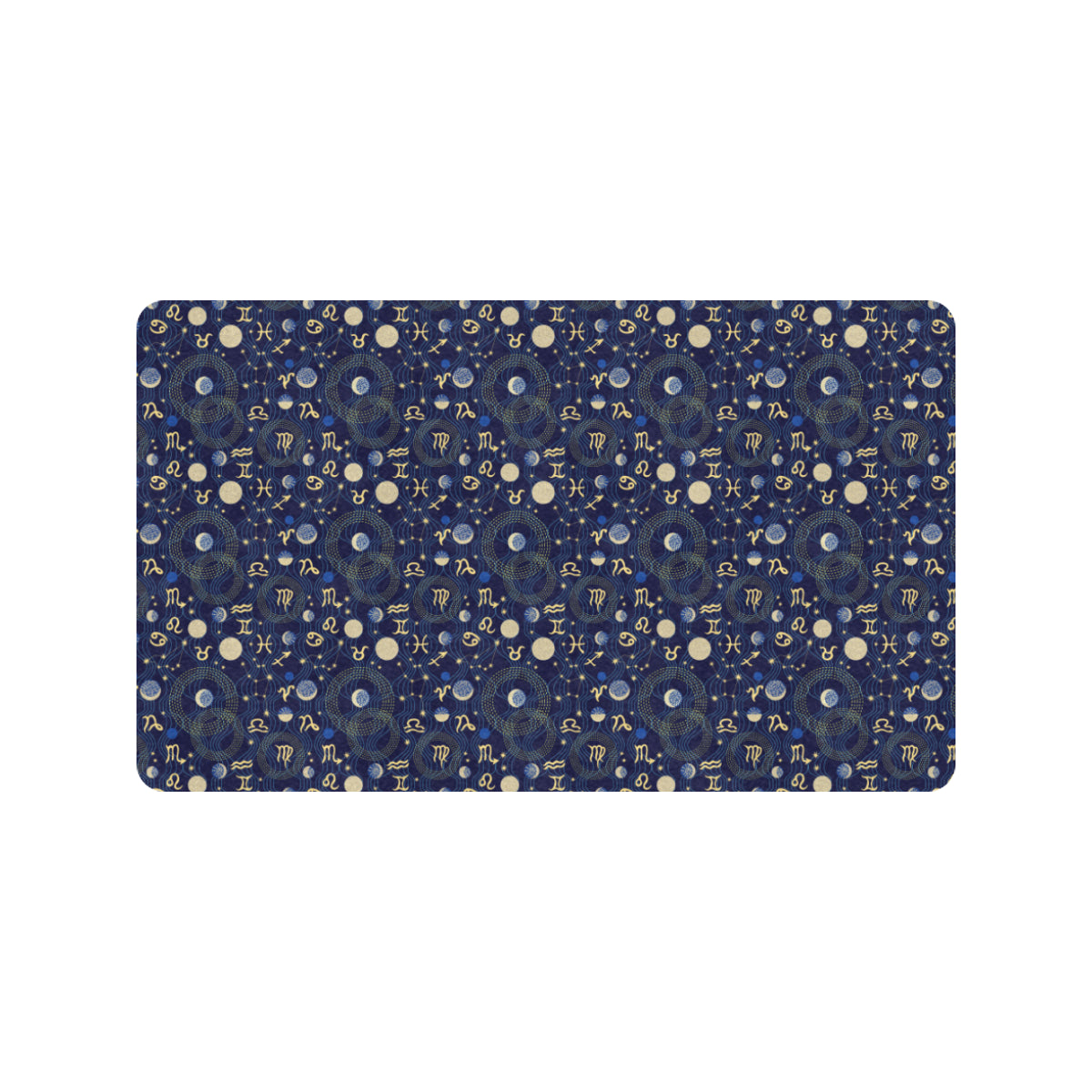 ZodiacThemed Design Print Rubber Doormat