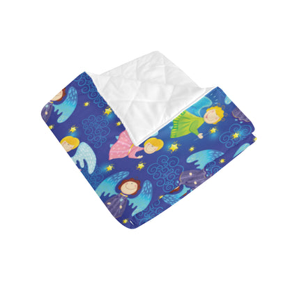 Angel Little Pattern Print Design 02 Premium Quilt