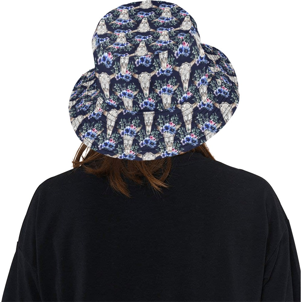 Buffalo Head Print Design LKS402 Unisex Bucket Hat