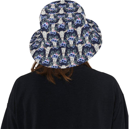 Buffalo Head Print Design LKS402 Unisex Bucket Hat