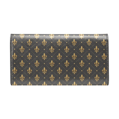 Fleur De Lis Print Design LKS402 Women's Trifold Wallet