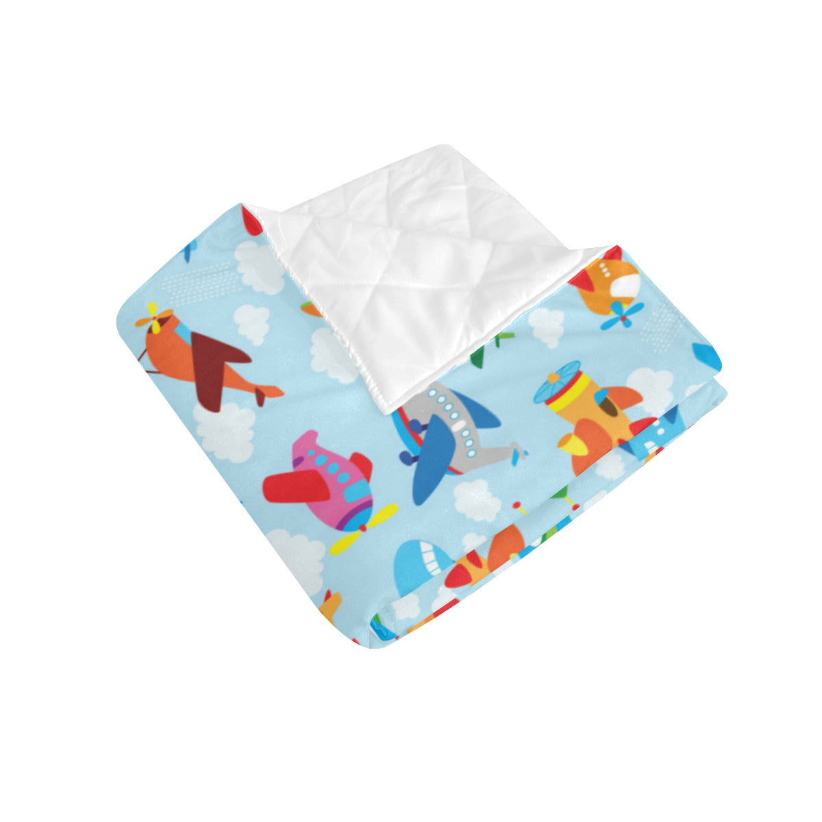 Airplane Colorful Pattern Print Design 01 Premium Quilt