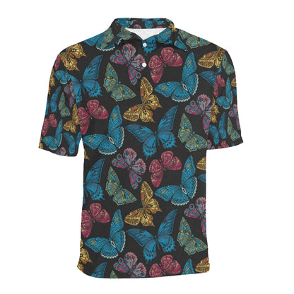 Butterfly Mandala Style Men Polo Shirt