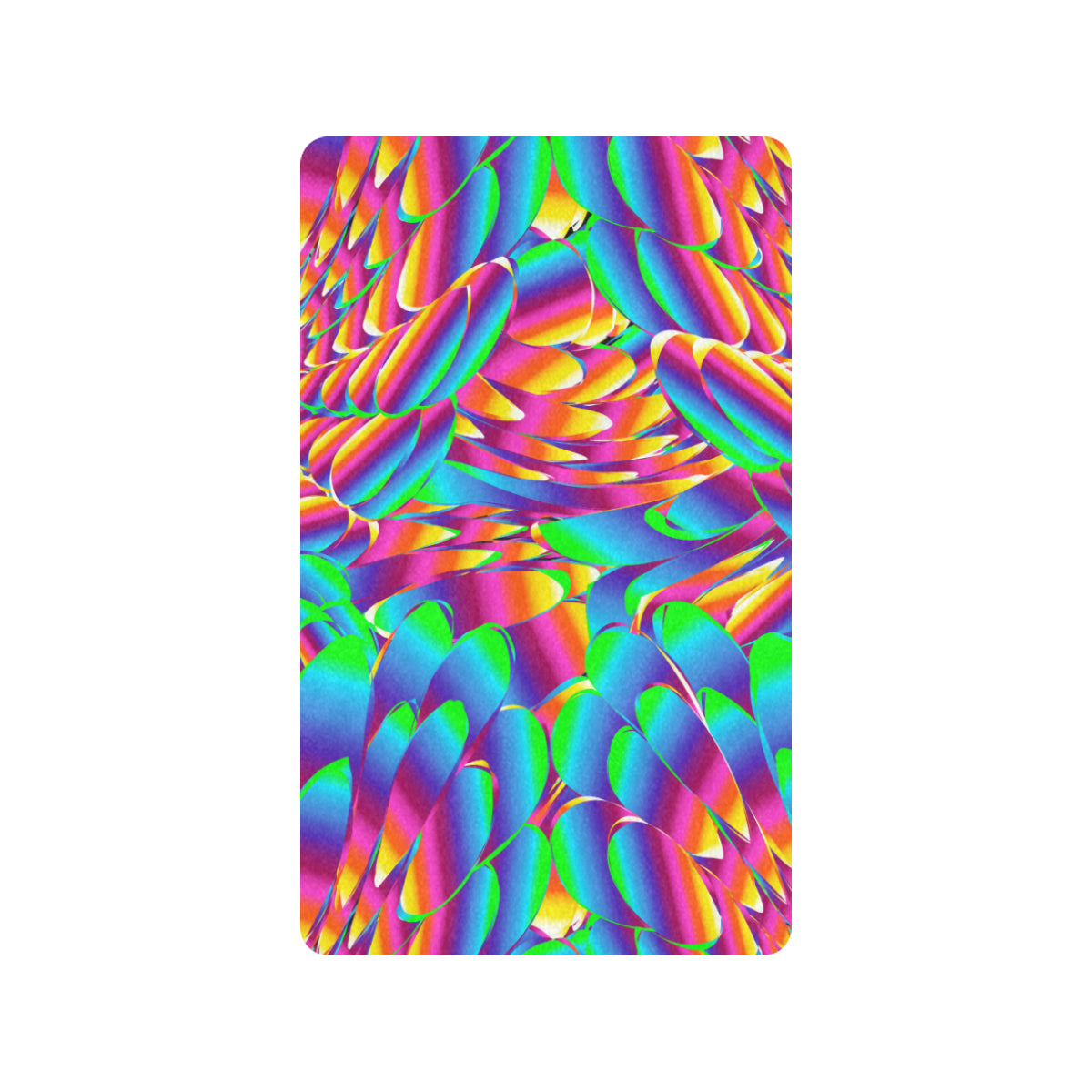 Psychedelic Trippy Pattern Rubber Doormat