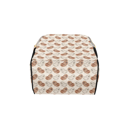 Pomeranians Pattern Print Design A01 Diaper Bag Backpack