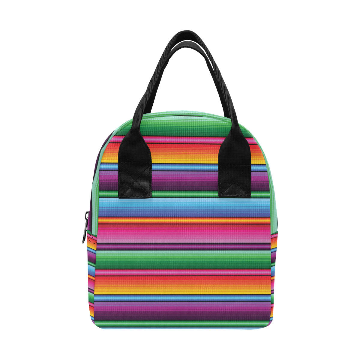Mexican Blanket Colorful Print Pattern Insulated Lunch Bag