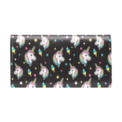 Unicorn Print Design LKS302 Women's Trifold Wallet