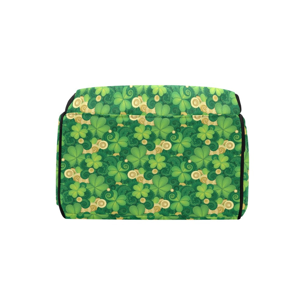 Shamrock Print Design LKS301 Diaper Bag Backpack